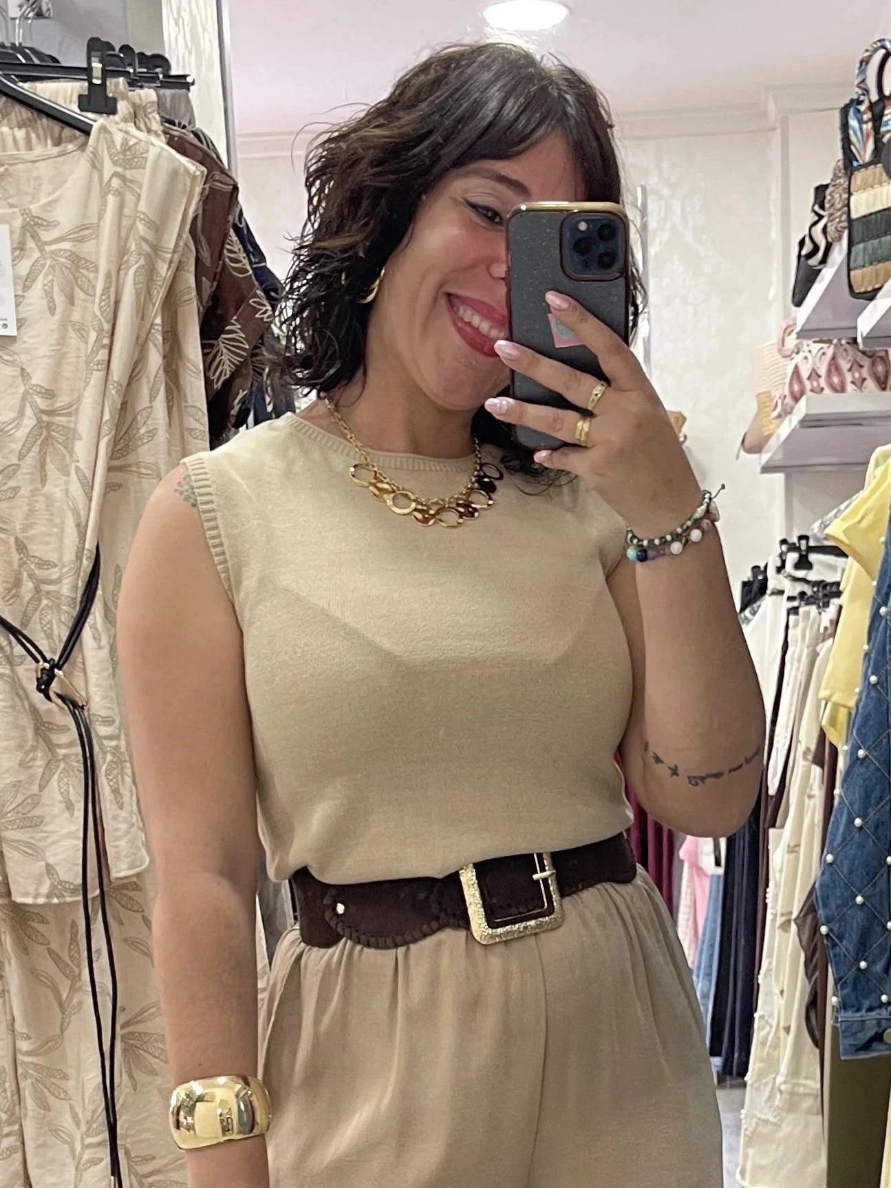 Camiseta Leyre camel