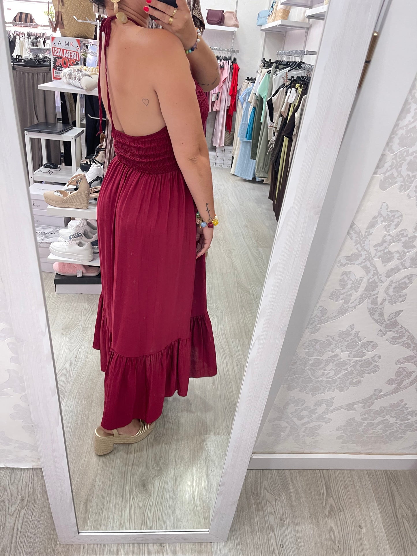 Vestido Sandri granate