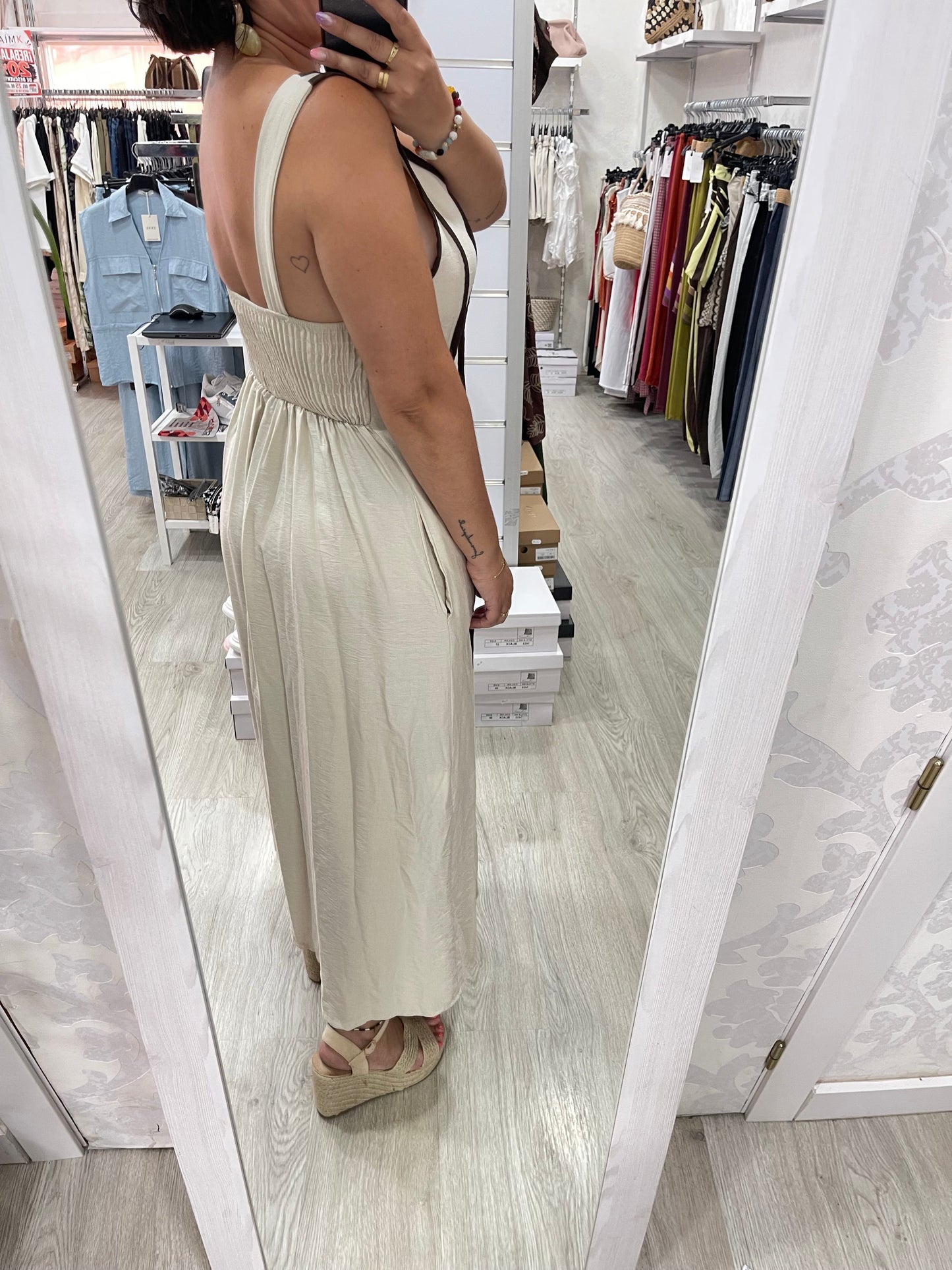 Vestido Grecia Beige