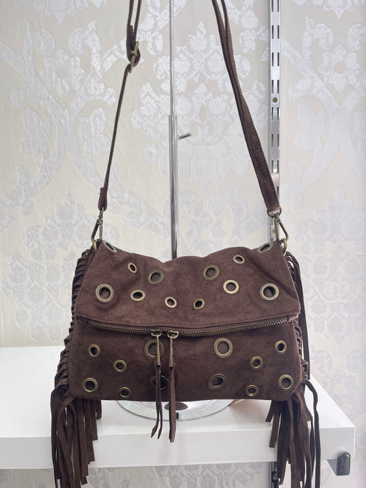Bandolera círculos chocolate