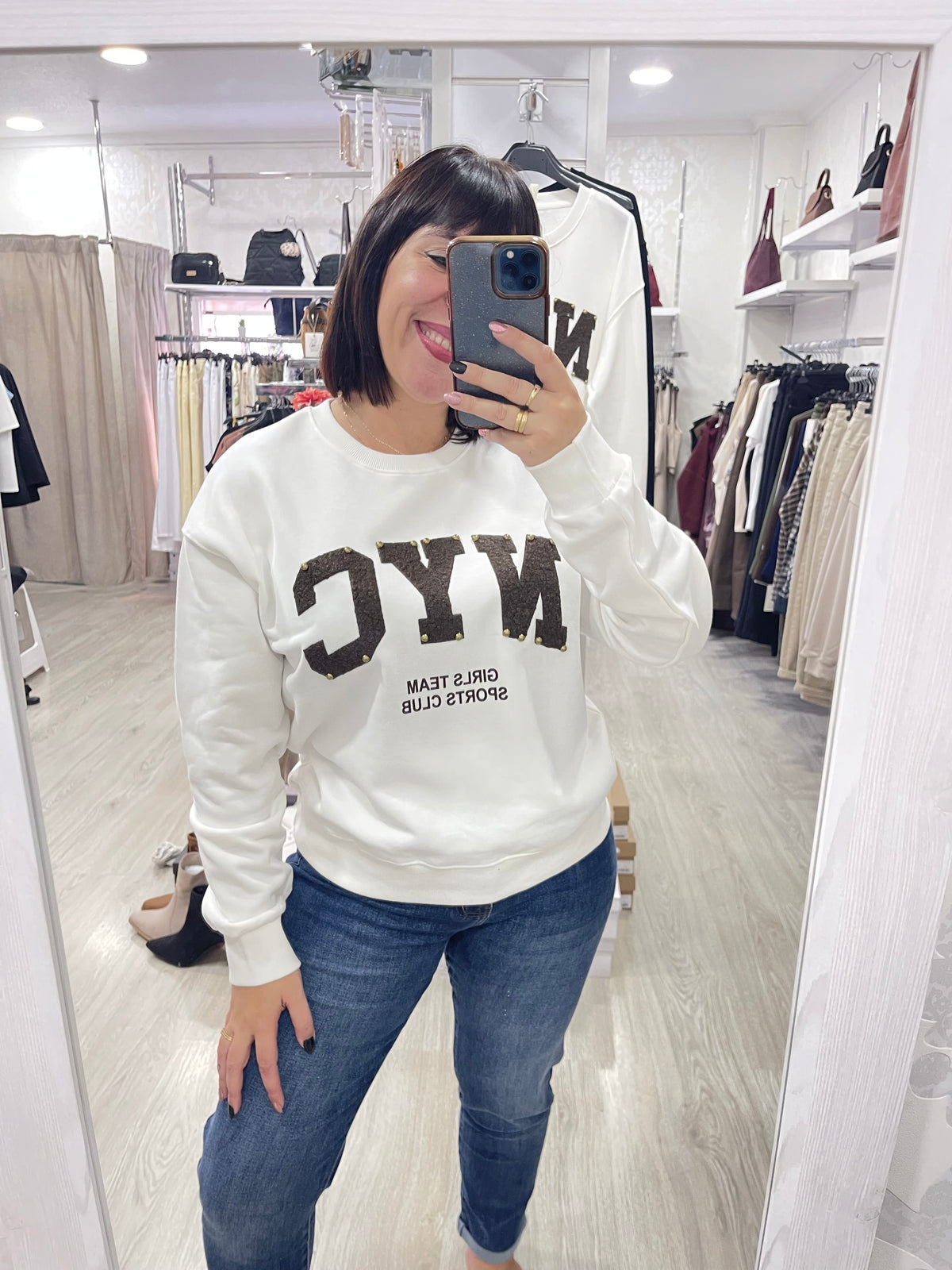 Sudadera NIC blanca