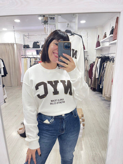 Sudadera NIC blanca