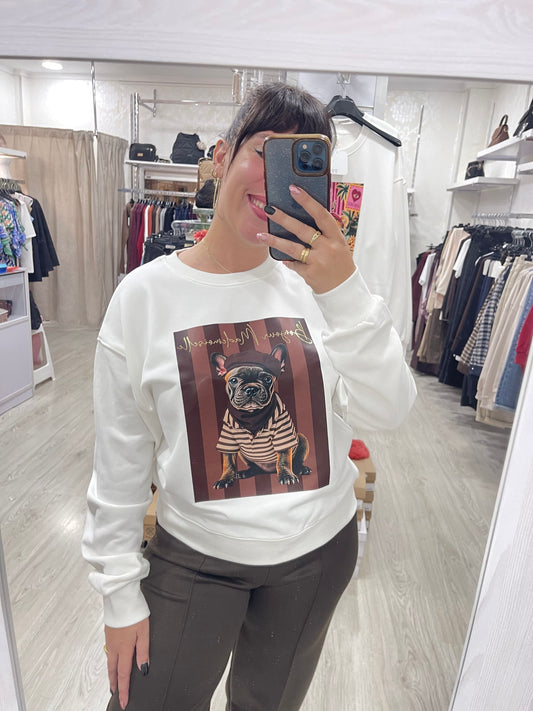 Sudadera perro Camel/chocolate