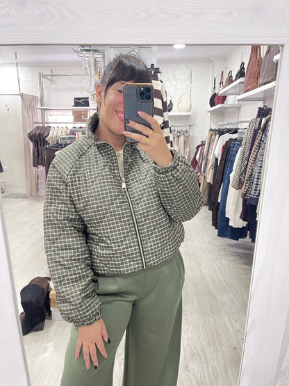 Chaqueta acolchada verde