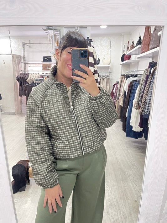 Chaqueta acolchada verde