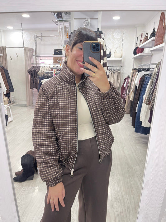 Chaqueta acolchada chocolate