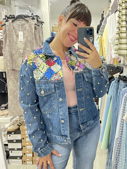 Chaqueta vaquera lentejuela