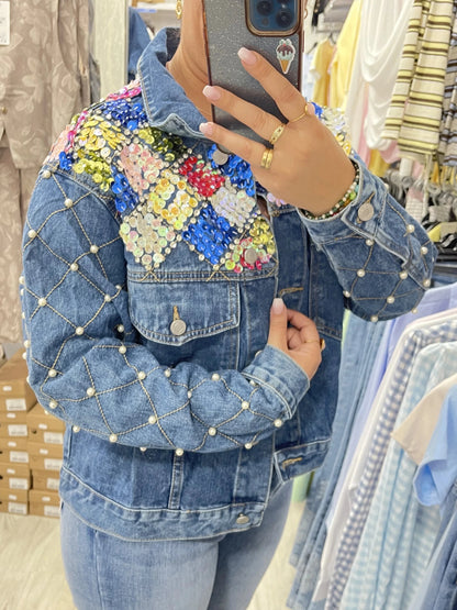Chaqueta vaquera lentejuela