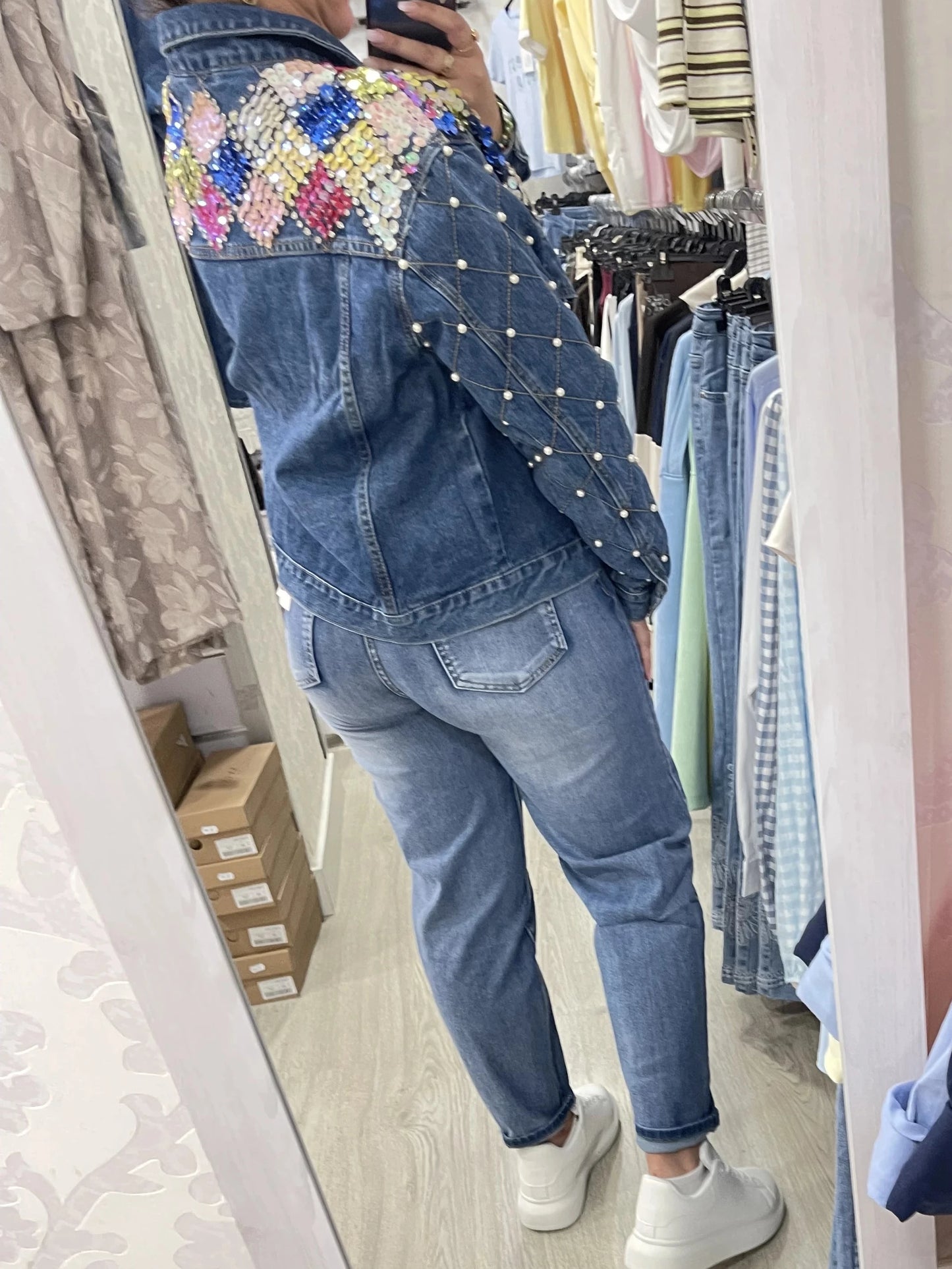 Chaqueta vaquera lentejuela