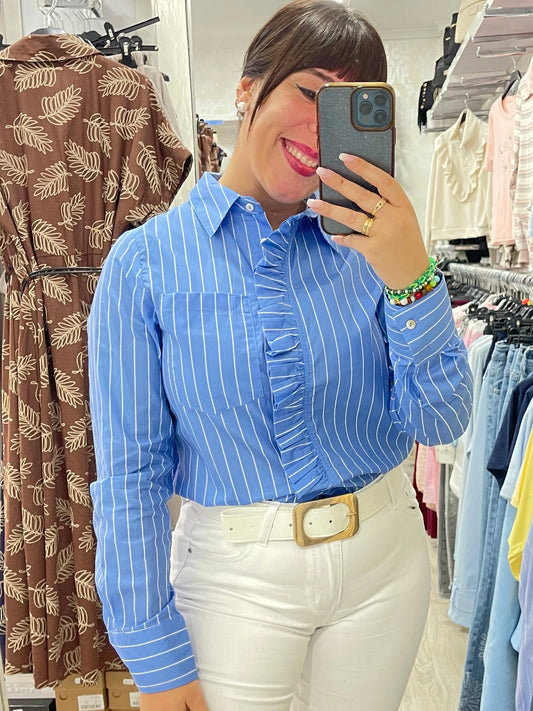 Camisa Silvia azulon