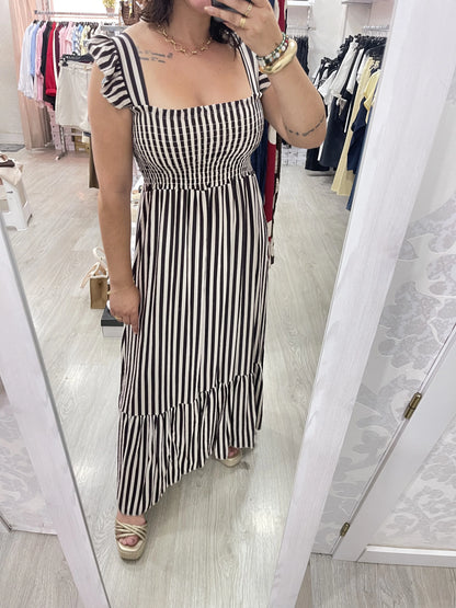 Vestido Greta marrón chocolate