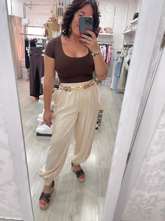 Pantalón bombacho Sesy beige