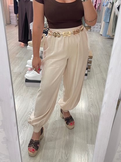 Pantalón bombacho Sesy beige