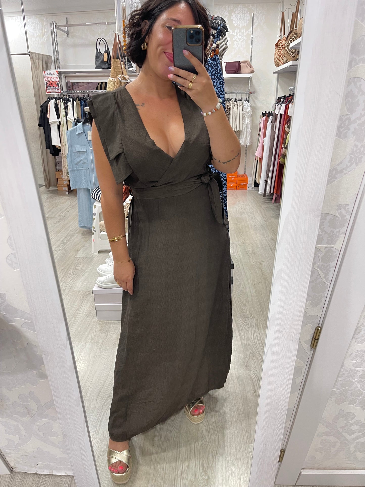 Vestido Cloe marrón chocolate