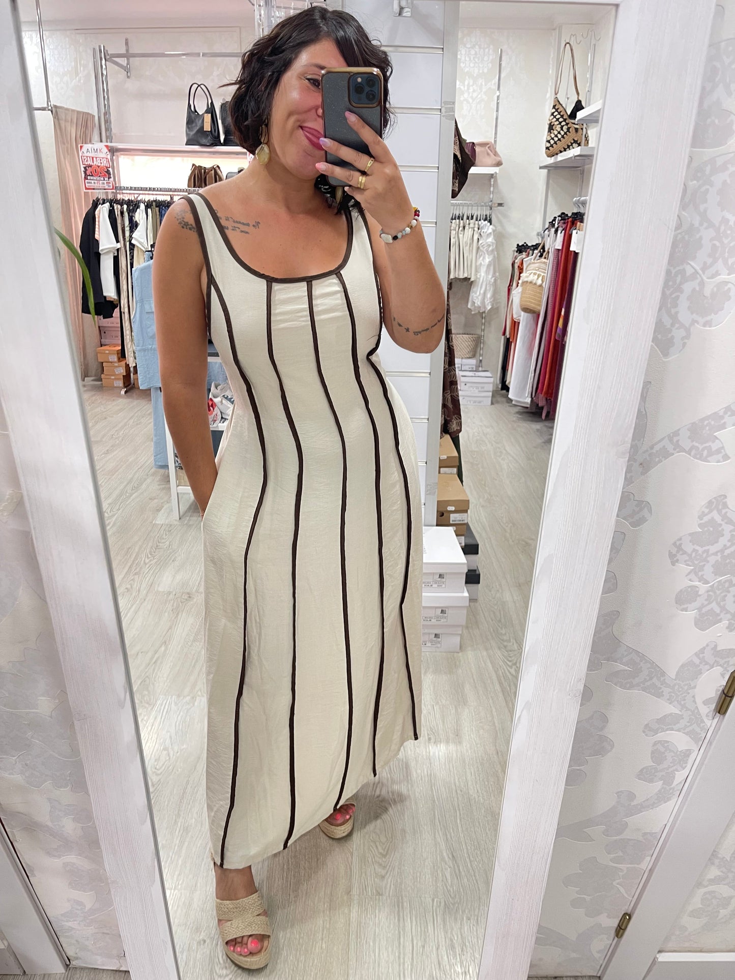Vestido Grecia Beige