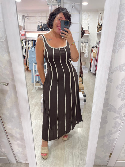 Vestido Grecia chocolate