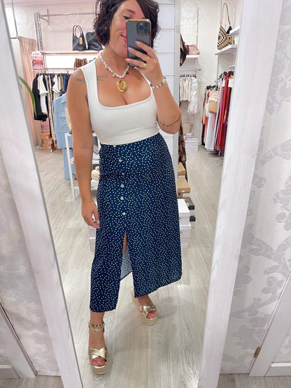 Falda lunares azul