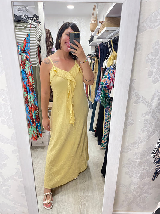 Vestido volante amarillo