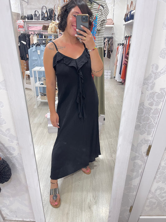 Vestido volante negro