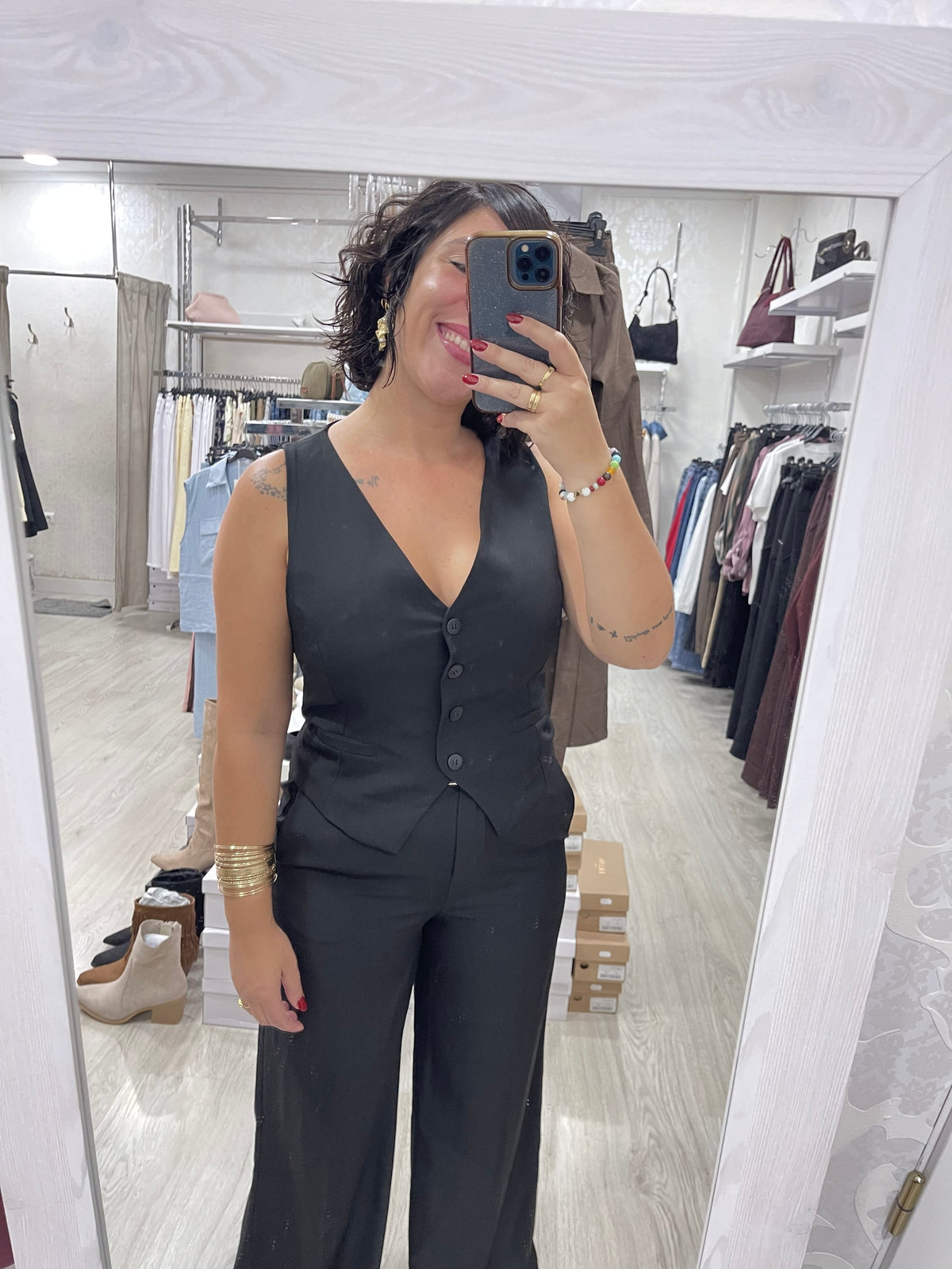Chaleco traje negro