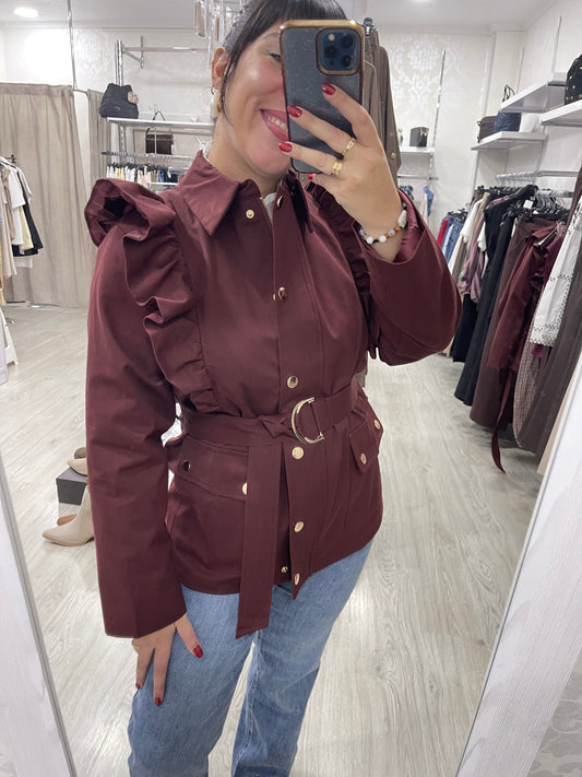 Chaqueta volante granate