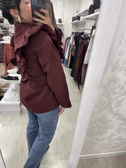 Chaqueta volante granate